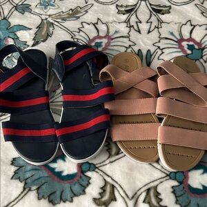 ♥️ Women's Sandals - Navy, Red, and Tan